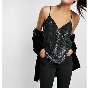 Peacock Feather Embellished Cami